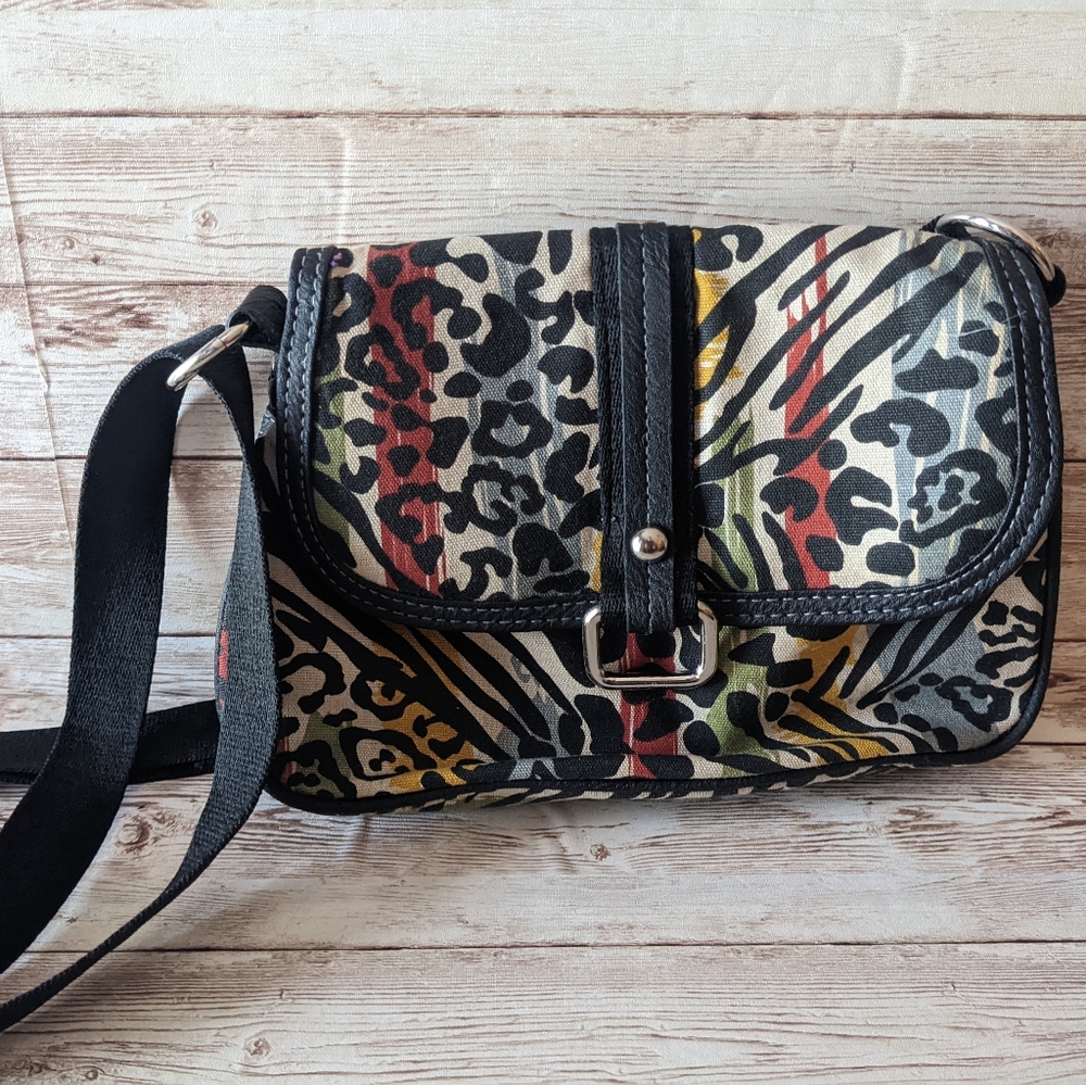 Colorful Animal Print Small Cloth Crossbody Bag